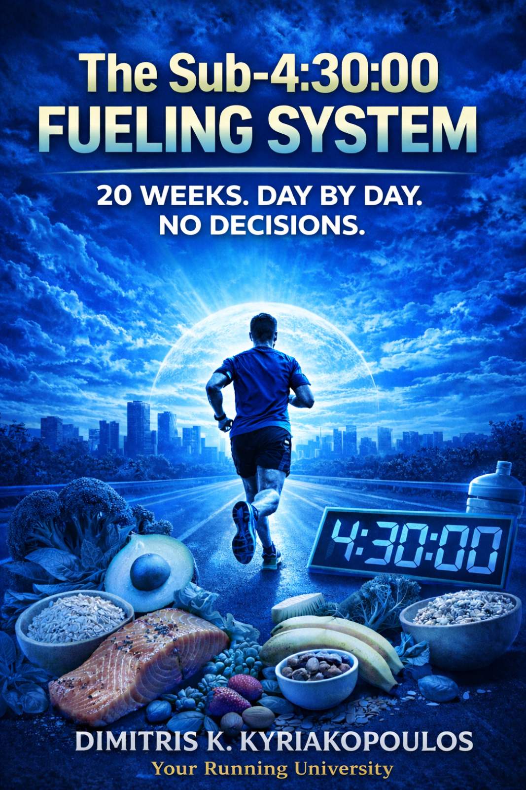 The Sub-4:30 Fueling System 20 Weeks. Day by Day. No Decisions. ISBN:978-618-88246-7-6